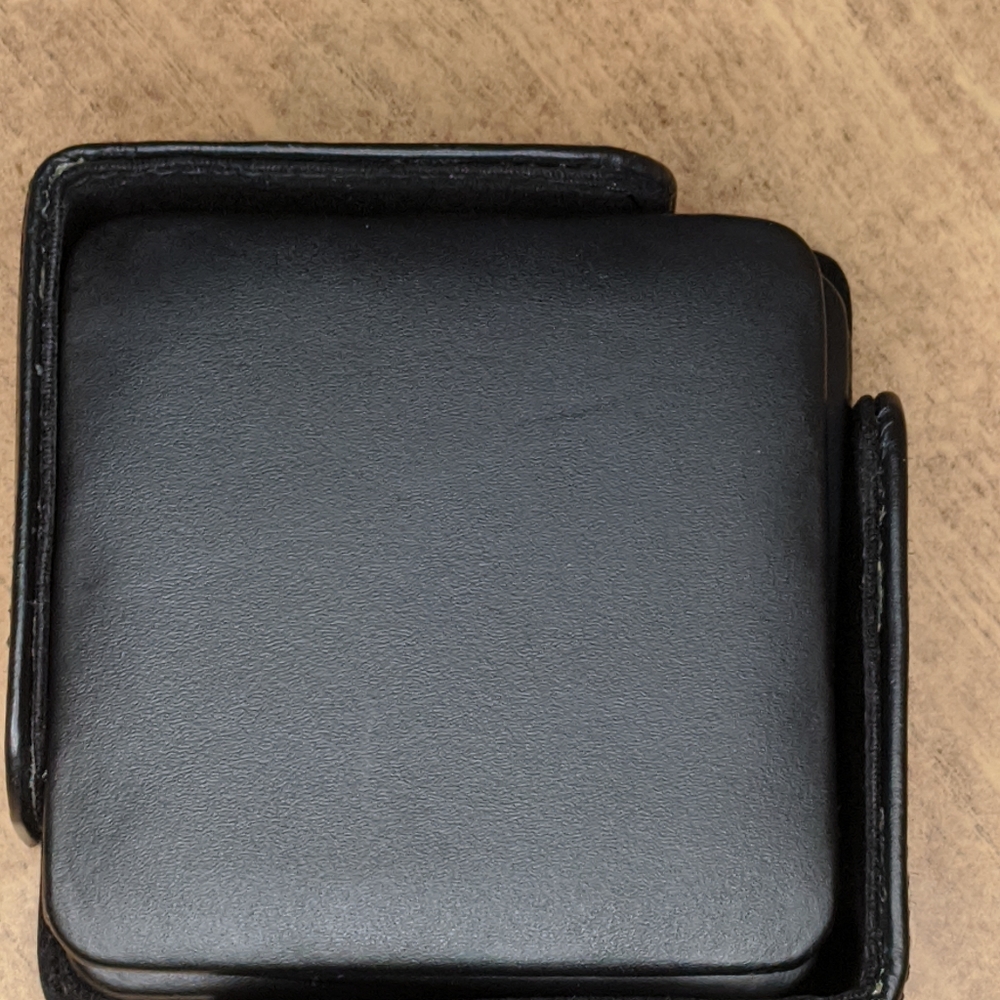 Square Leather Coasters with Holder NWOT